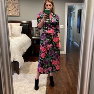 Zara PRINTED floral MIDI DRESS size M and L NWT